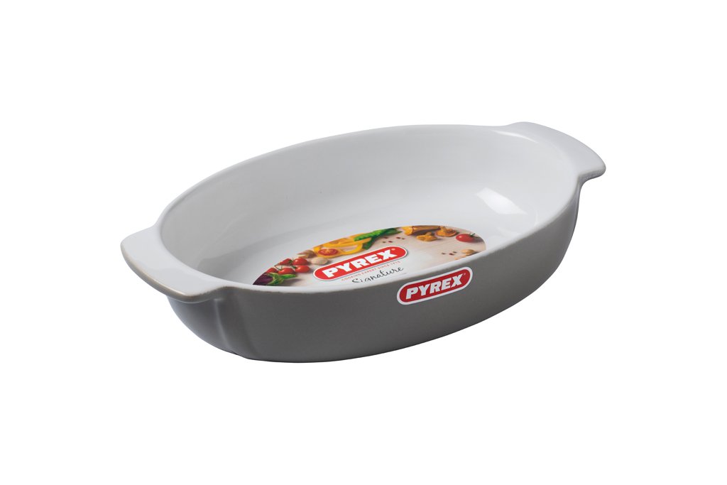 Image - Pyrex Signature Grey Oval Roaster, 30x20cm