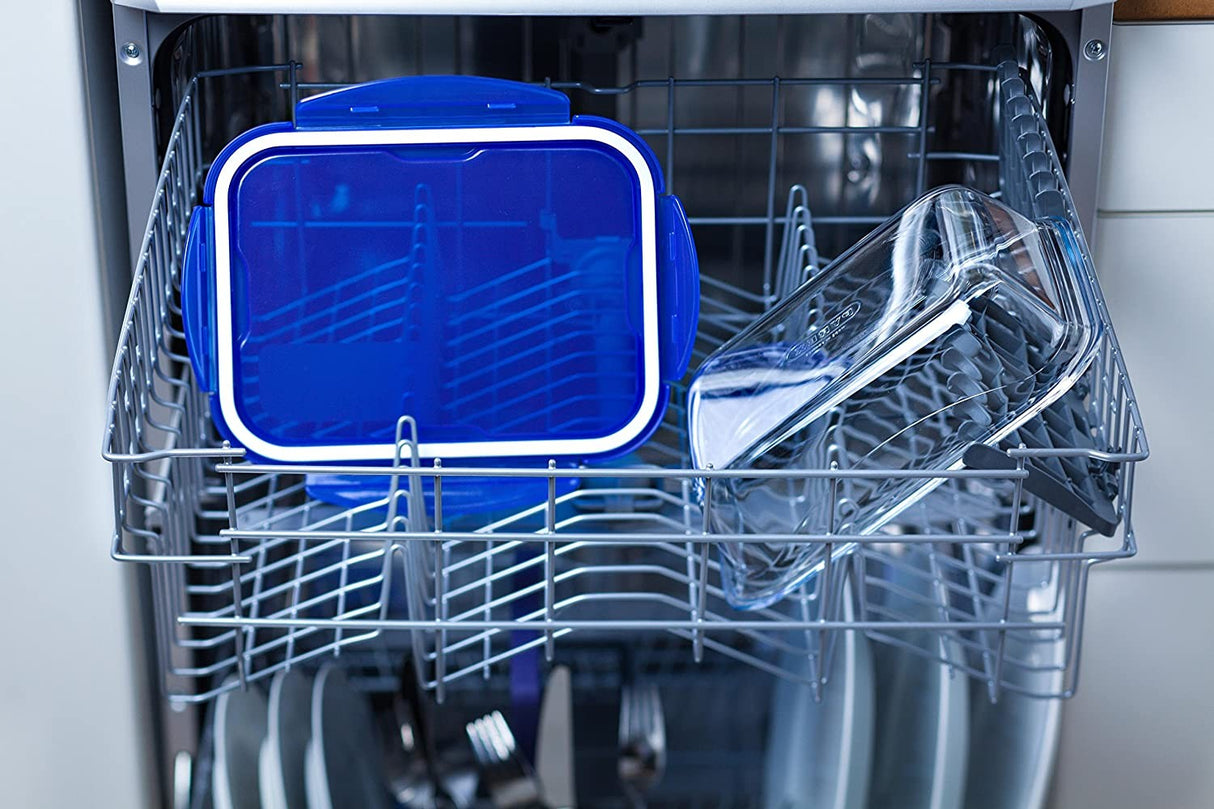 Image - Pyrex Cook & Go Glass Rectangular Dish with Lid, 20x15cm