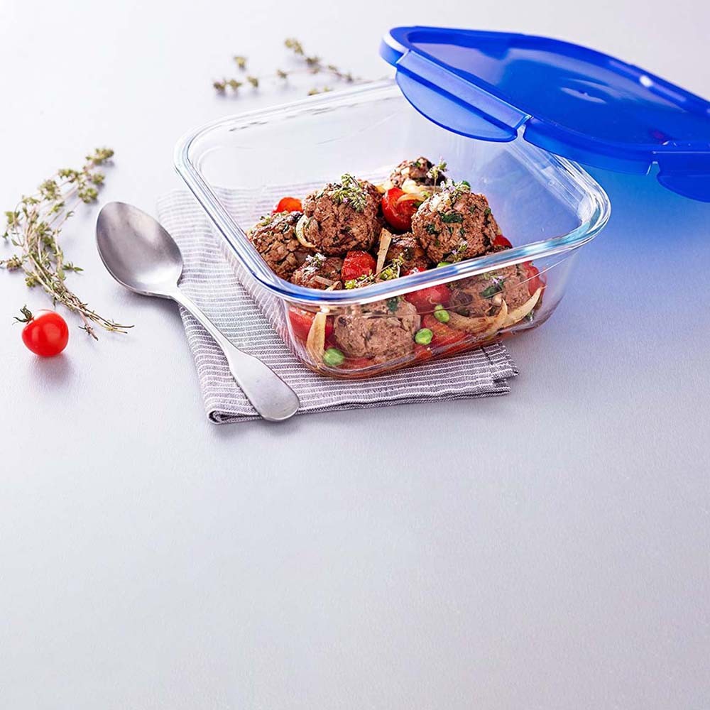 Image - Pyrex Cook & Go Glass Square Dish with Lid, 21x21x8cm