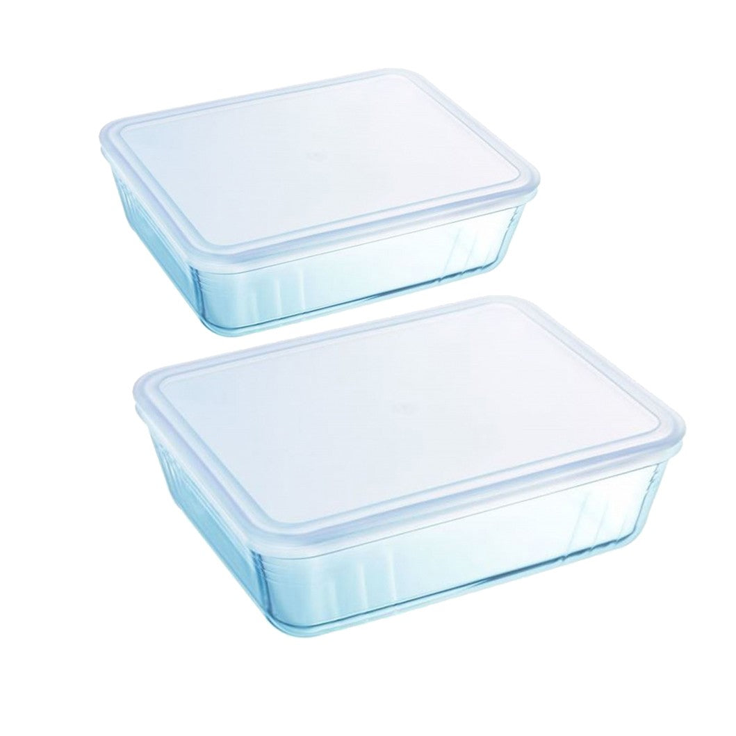 Image - Pyrex Cook & Freeze 2pc Rectangular Storage Set, 1.5L + 4L