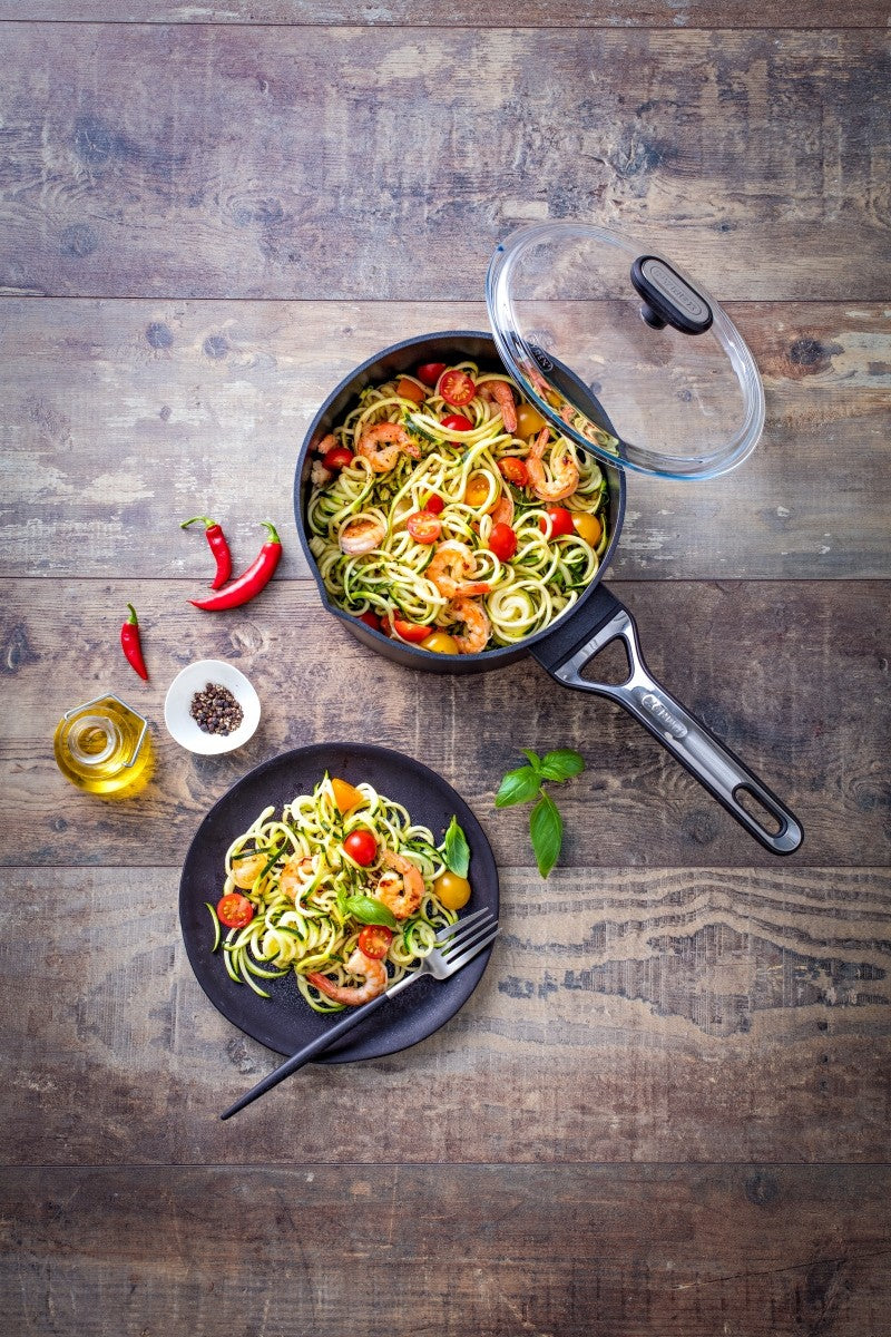 Image - Pyrex Origin+ Non-Stick Aluminium Induction Saucepan with Lid, 18cm