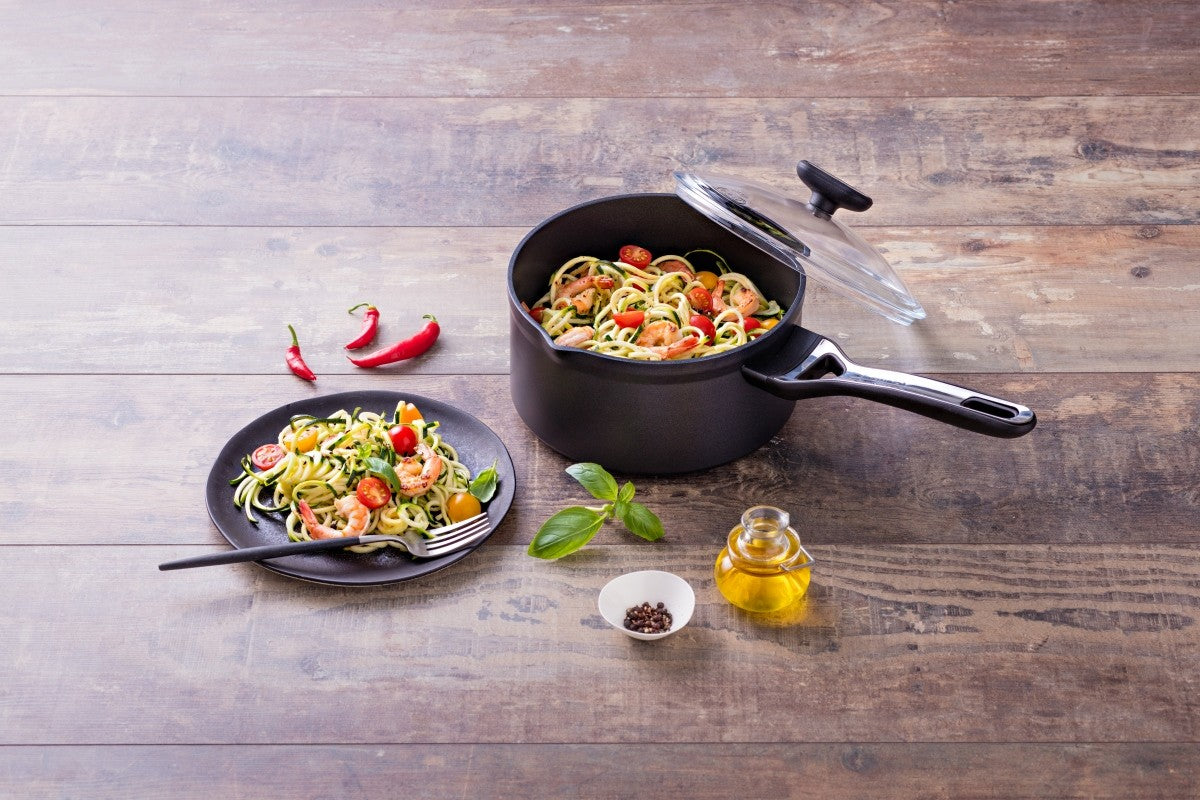 Image - Pyrex Origin+ Non-Stick Aluminium Induction Saucepan with Lid, 18cm