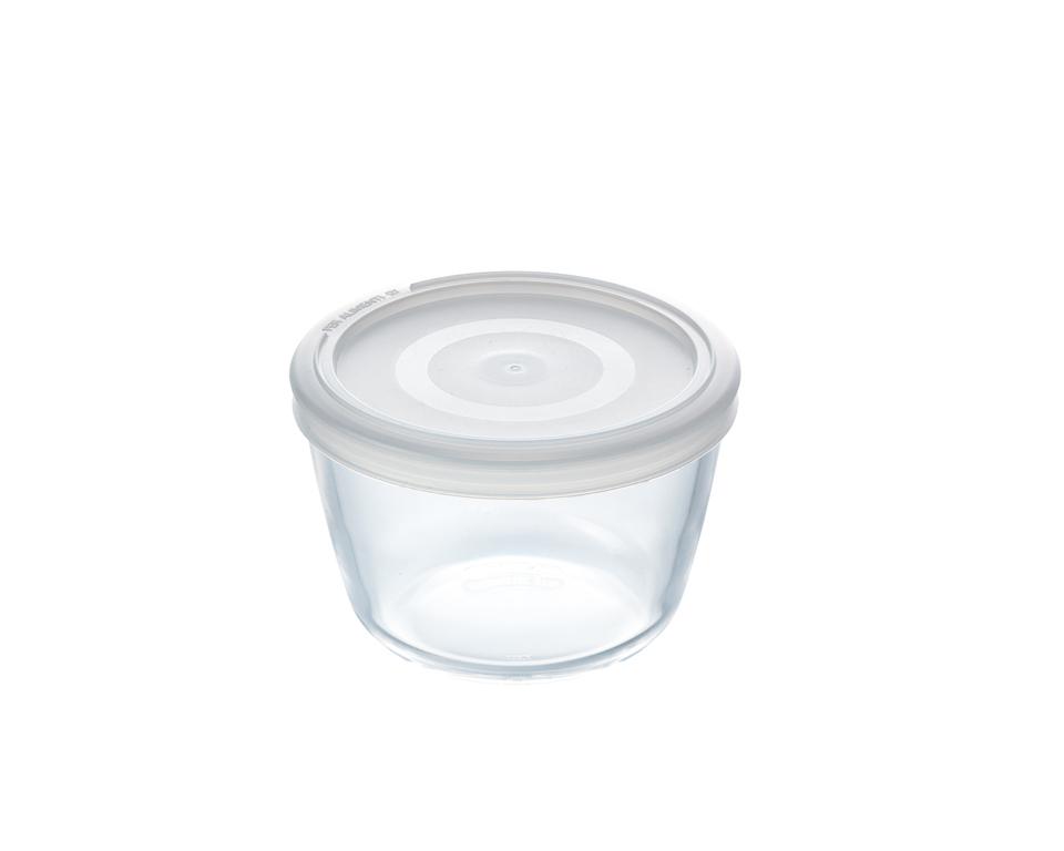 Image - Pyrex Cook & Freeze Glass Round Dish with Plastic Lid, 12cm