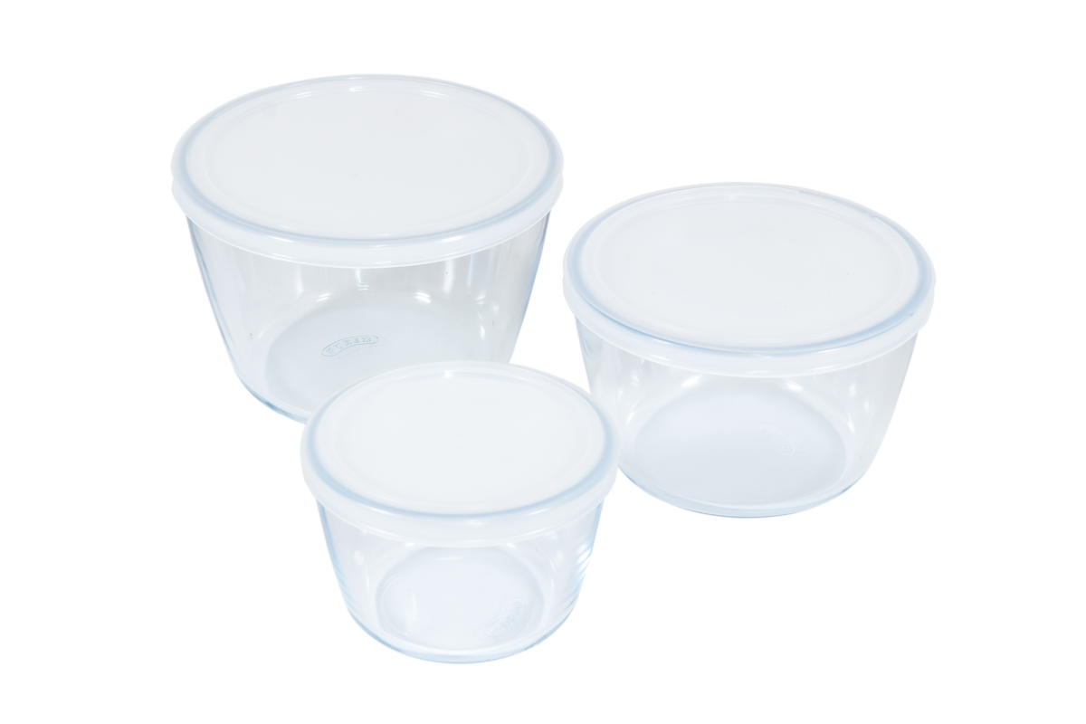 Image - Pyrex Cook & Freeze 3pc Set Round Containers
