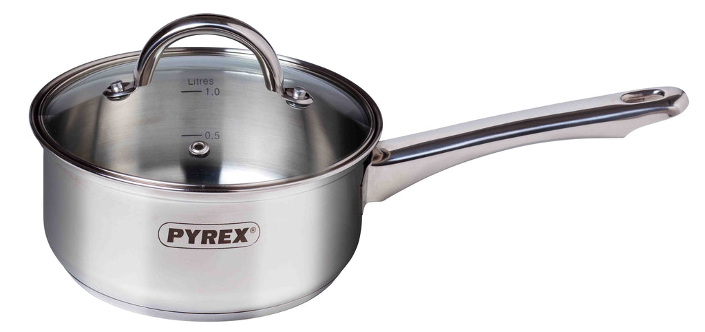Image - Pyrex Master Stainless Steel Saucepan with Lid, 20cm