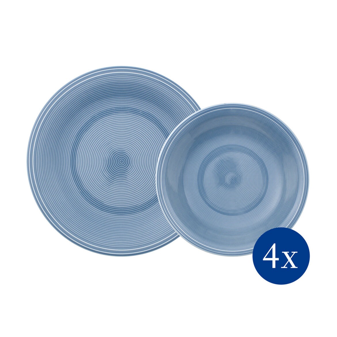 Image - Villeroy & Boch Color Loop Horizon Dinner Set, Sky Blue, 8 pieces