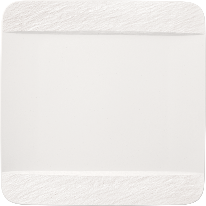 Image - Villeroy & Boch Manufacture Rock Blanc Square Dinner Plate, White, 28x28x2cm