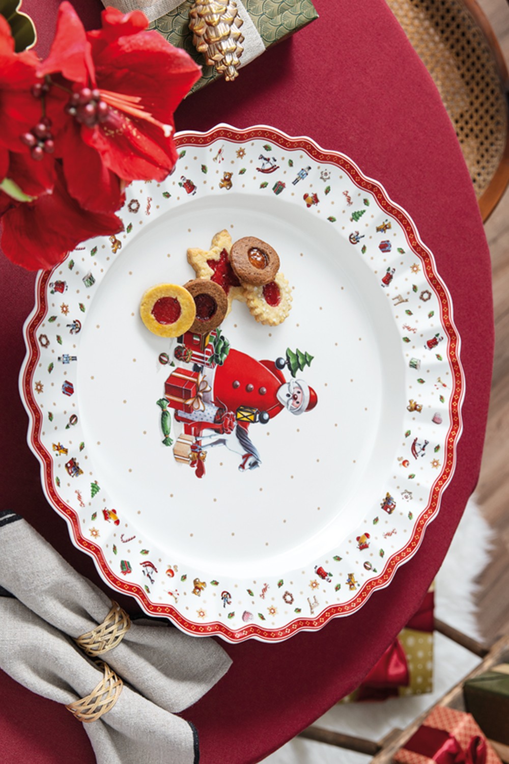 Image - Villeroy & Boch Toy's Delight Serving Plate, Multicoloured/Red/White, 45cm