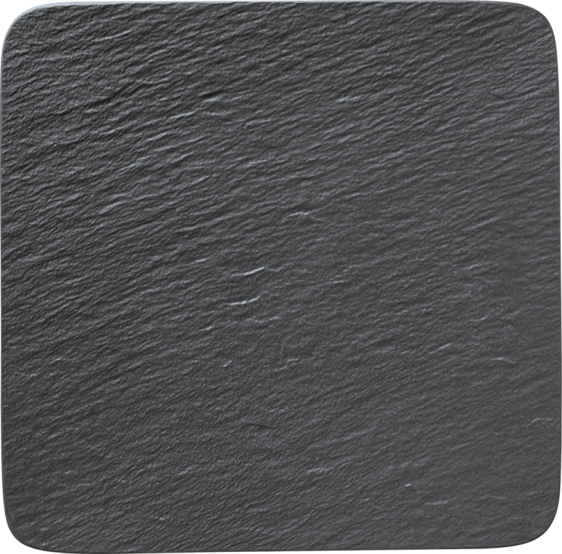 Image - Villeroy & Boch Manufacture Rock Square Serving/Gourmet Plate, Black/Grey, 32.5x32.5x1.5cm