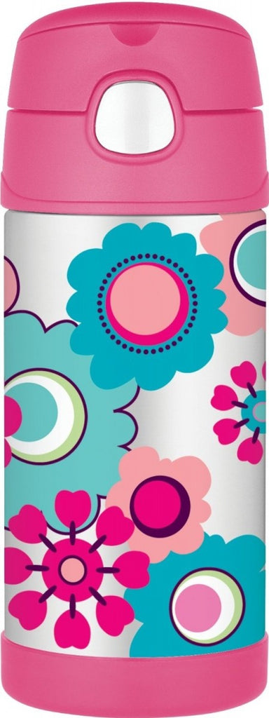 Image - Thermos Fun Trainer Bottle, 355ml, Floral Pink