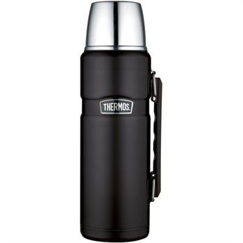 Image - Thermos Stainless Steel King Flask, 1.2L, Matt Black