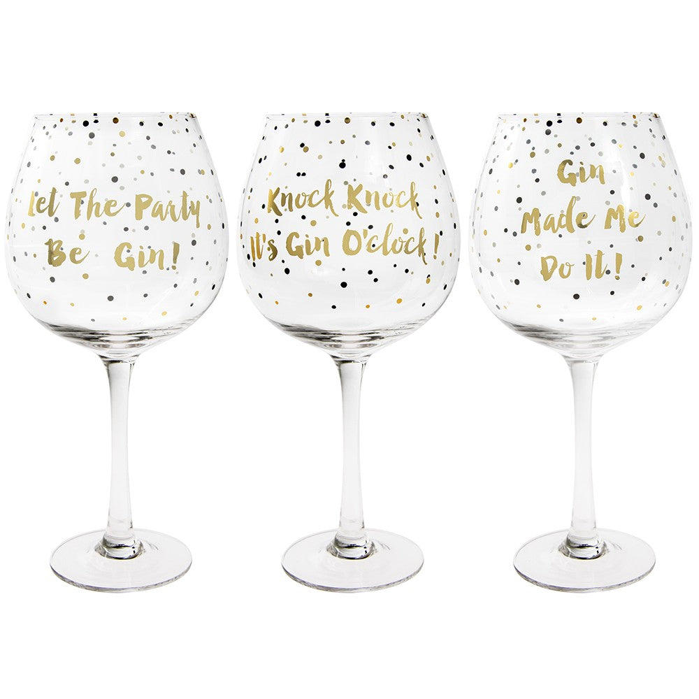 Image - Lesser & Pavey Gin Glass, Gold, Assorted