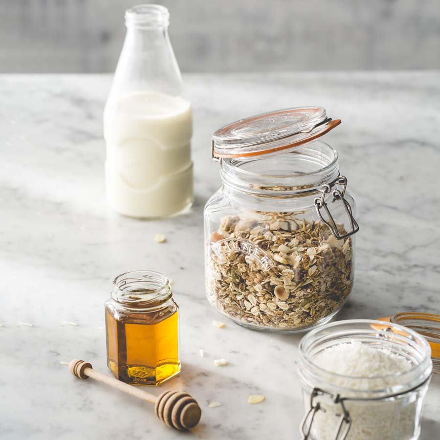 Image - Kilner Clip Top Square Jar 1 Litre, Transparent