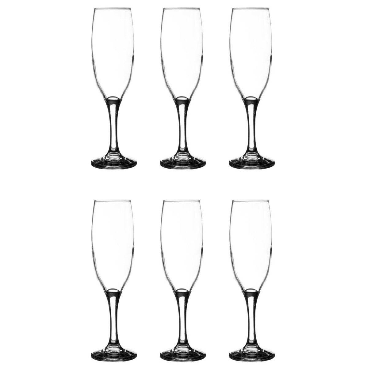 Ravenhead Essentials Flute Glasses, Set of 6, 22cl