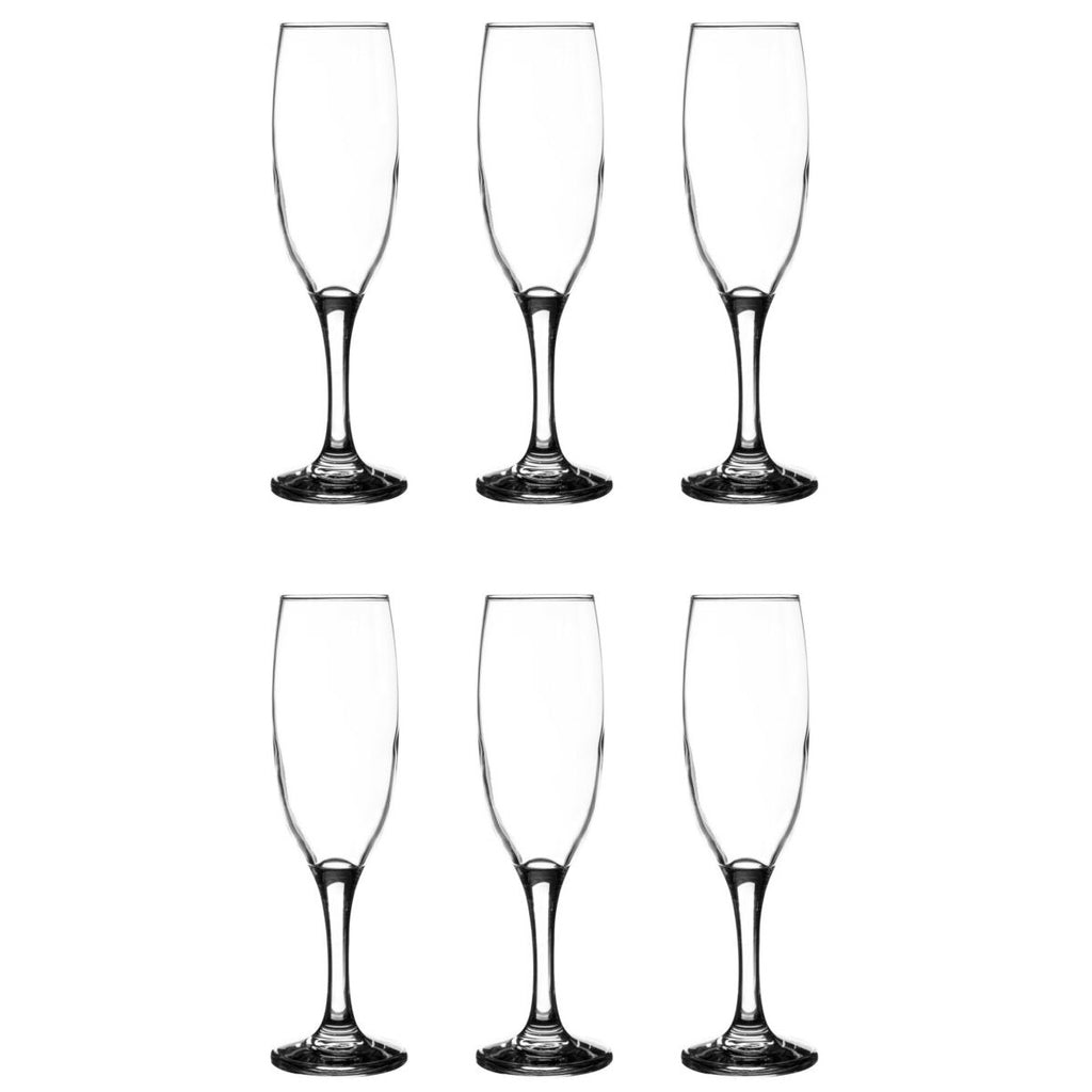 Ravenhead Essentials Flute Glasses, Set of 6, 22cl