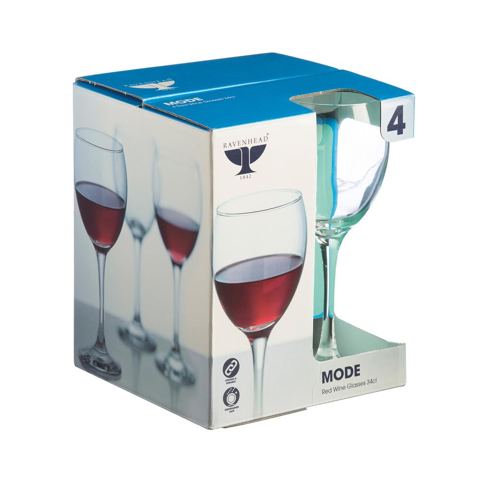 Image - Ravenhead Mode Red Wine Glasses Set, 34cl, 4pcs, Clear