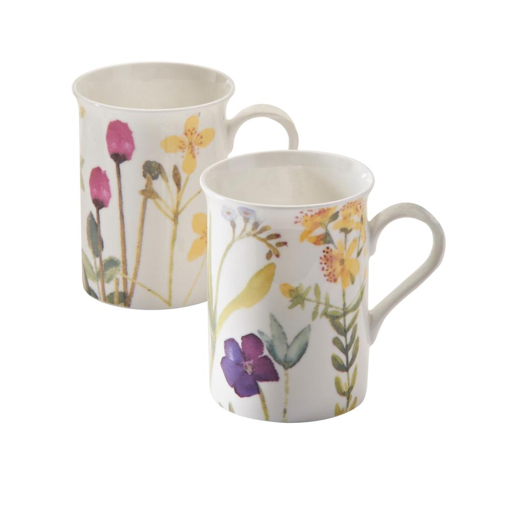 Price & Kensington Bloom Assorted Fine China Mugs, 330ml