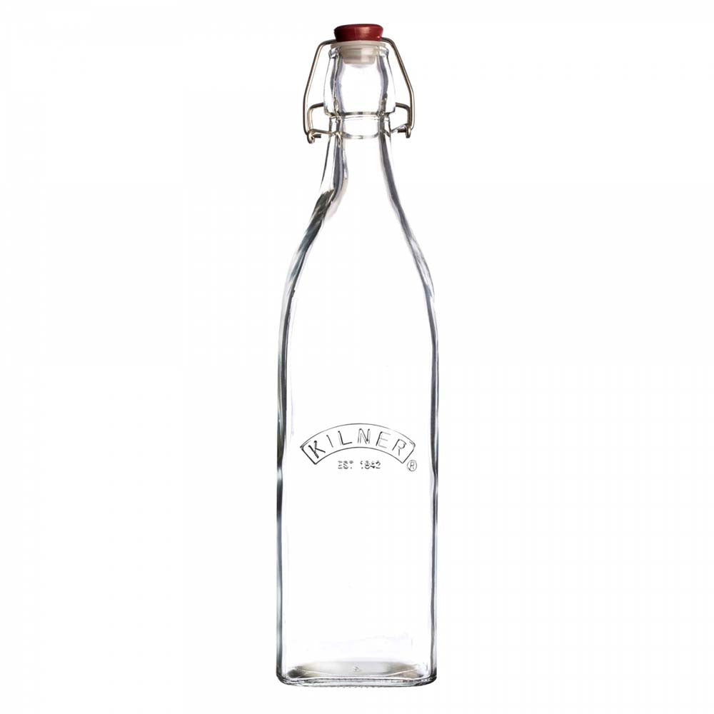 Image - Kilner Clip Top Square Bottle 1 Litre