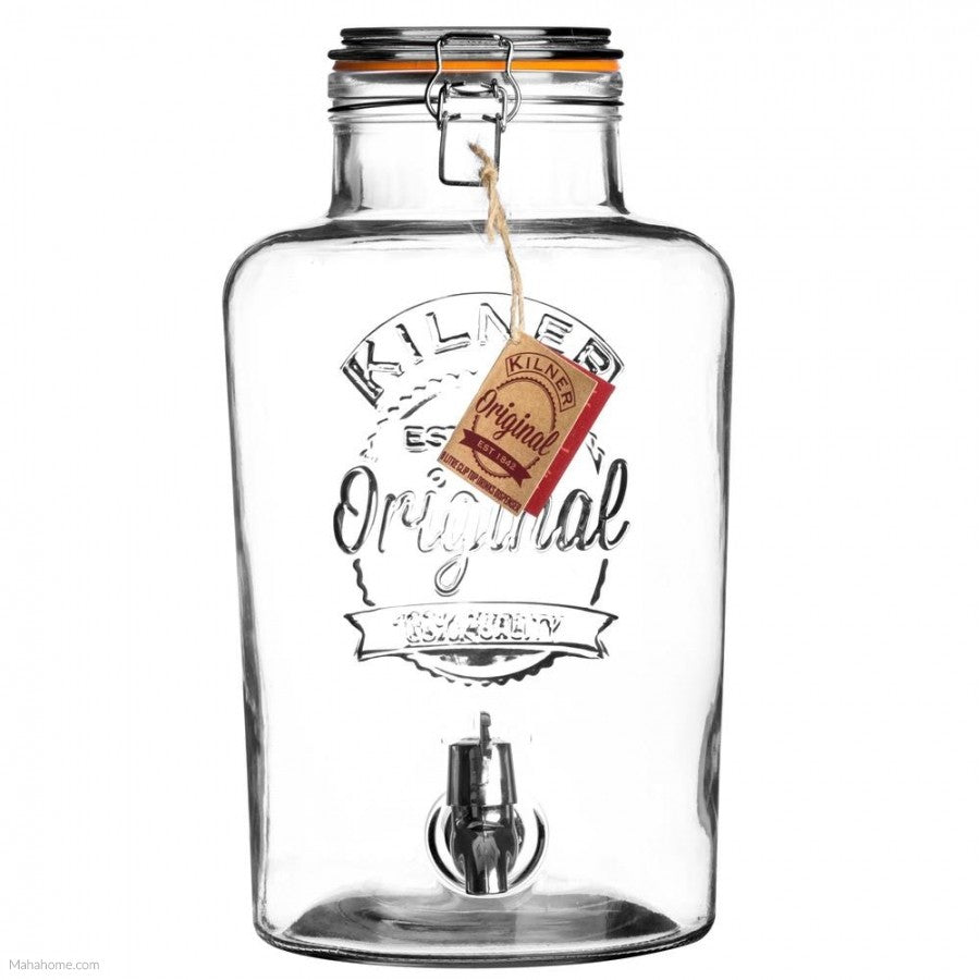 Kilner Clip Top Round Drinks Dispenser, 8L