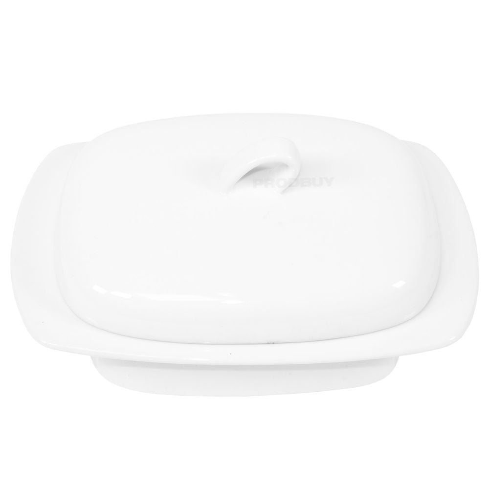 Image - Price & Kensington Simplicity Butter Dish with Lid, White