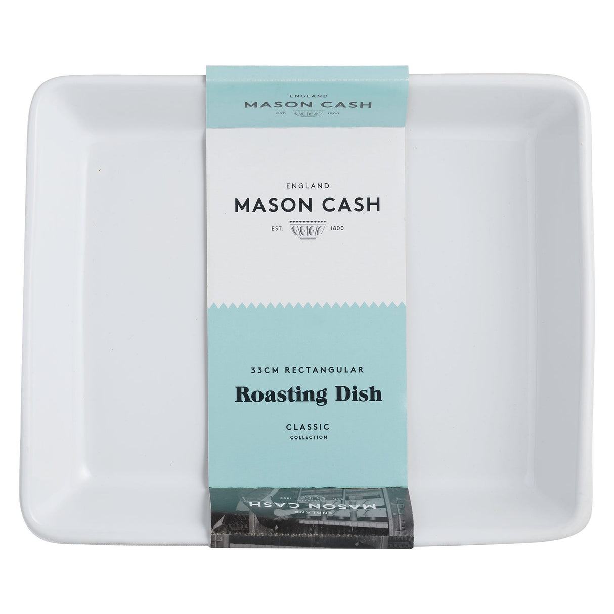Mason Cash Classic Collection Rectangular Dish, 33cm, White