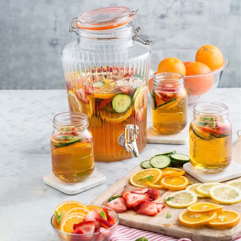 Image - Kilner Clip Top Vintage Drinks Dispenser 5 Litre, Clear