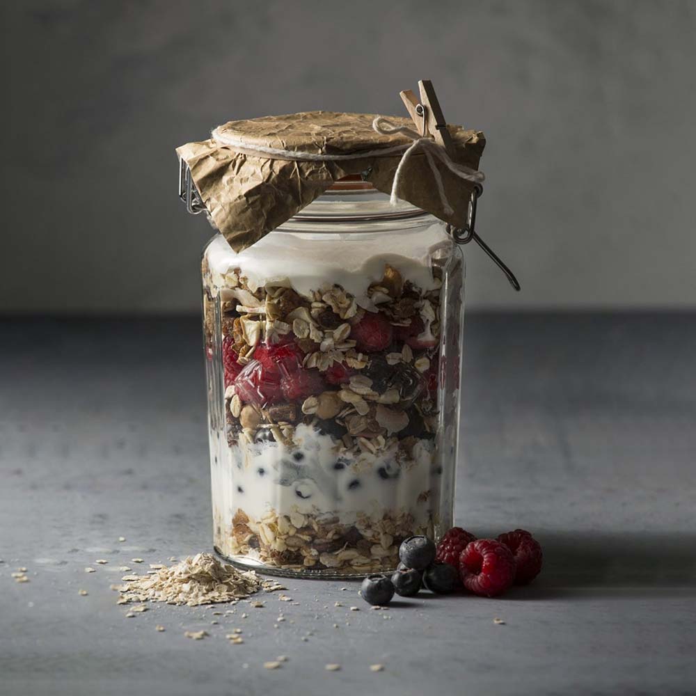 Image - Kilner Facetted Clip Top Jar, 0.45L, Transparent