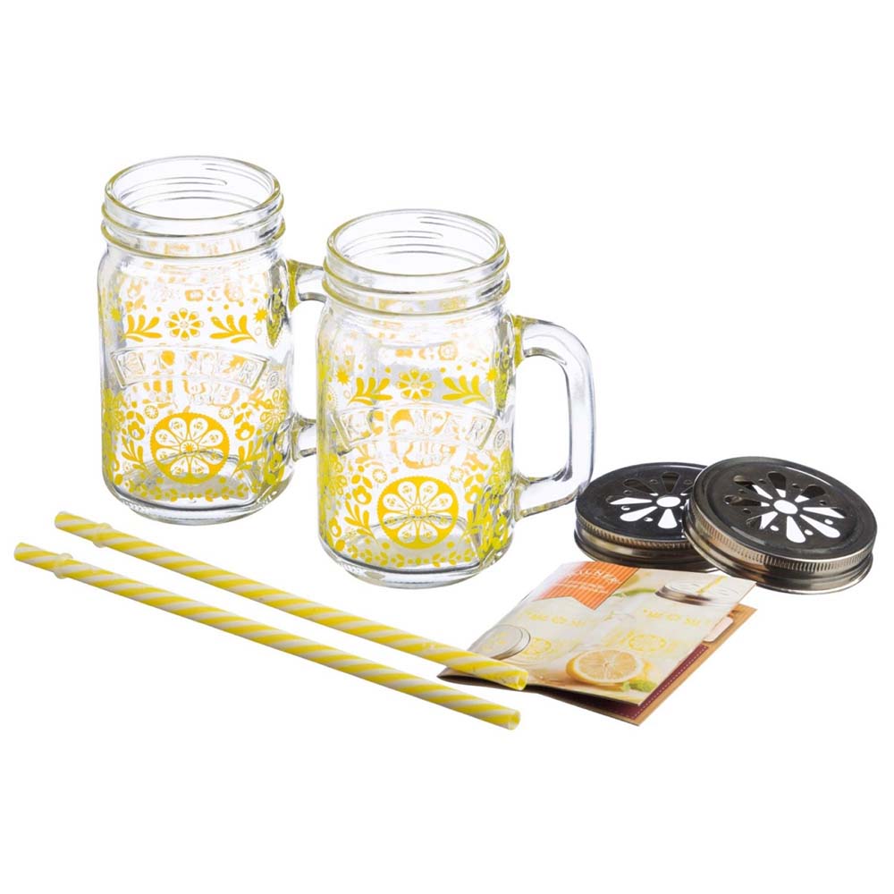 Image - Kilner 7 Piece Lemondade Mug, Star & Lid Set