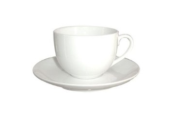Price & Kensington Simplicity Porcelain Teacup & Saucer, White