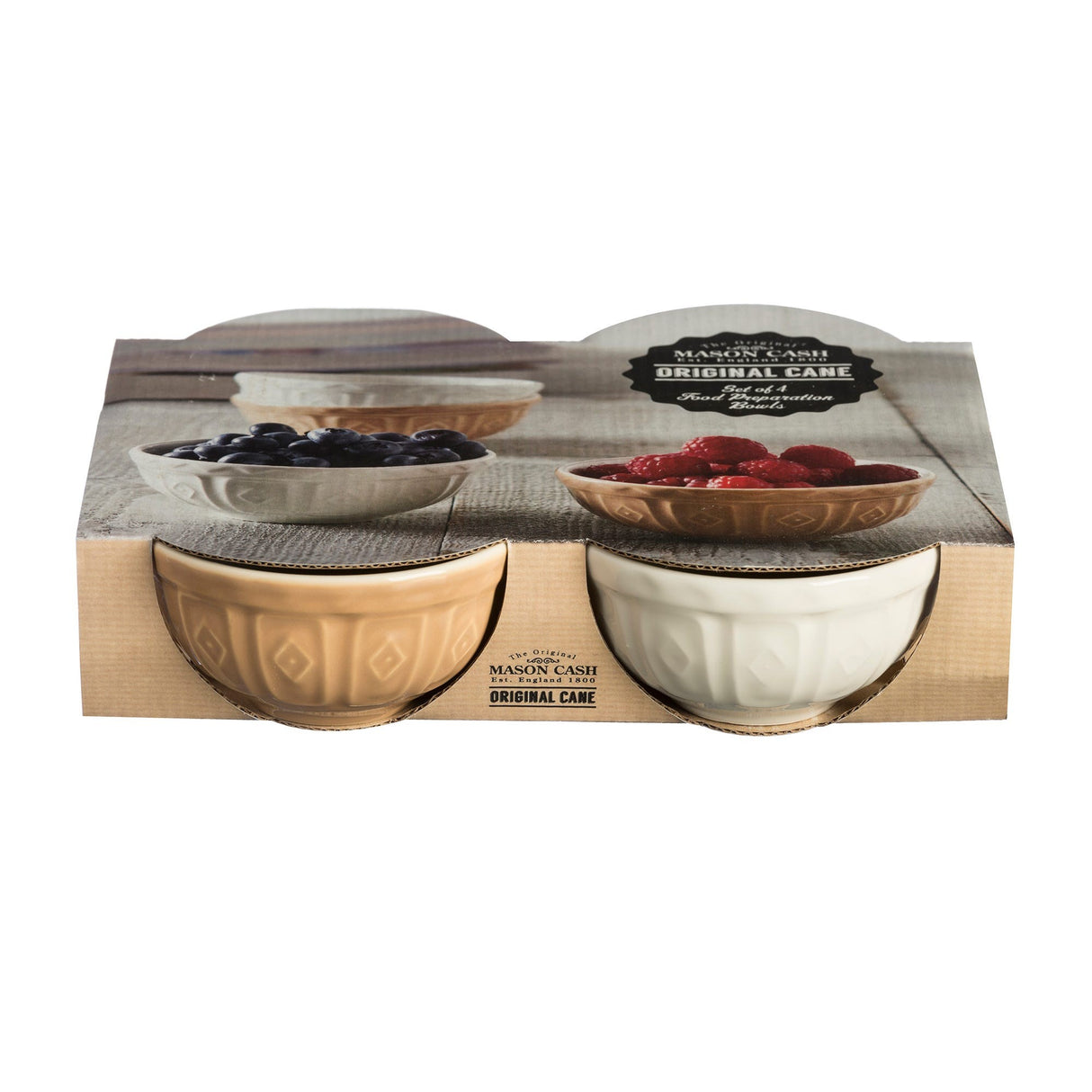 Mason Cash Food Preparation Bowls, Set Of 4, Cane