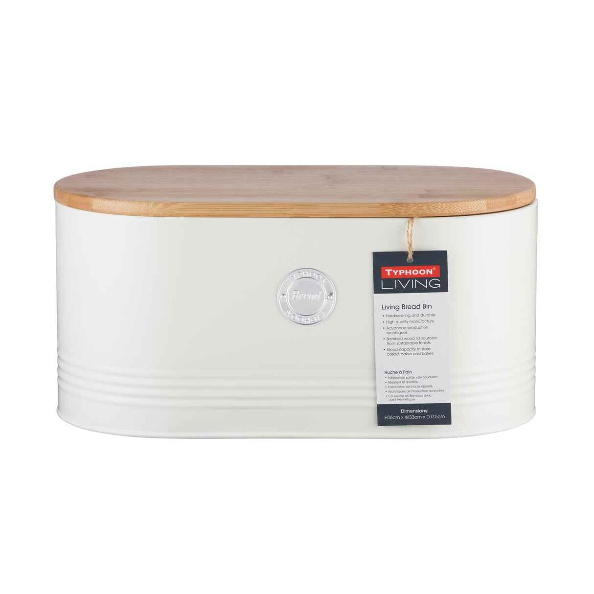 Typhoon Living Bread Bin, Cream