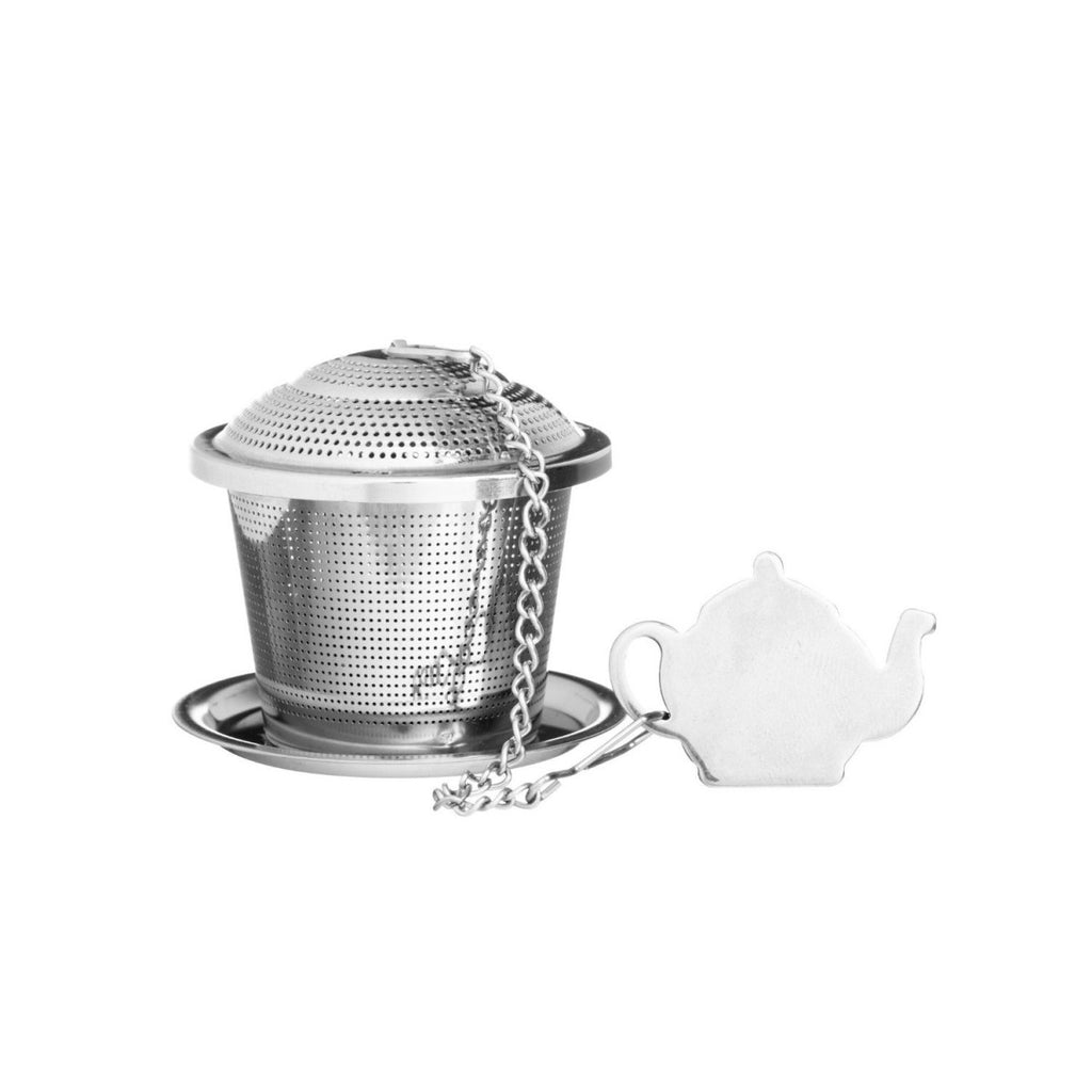 Image - Price & Kensington Speciality Tea Novelty Infuser with Drip Tray, Stainless Steel