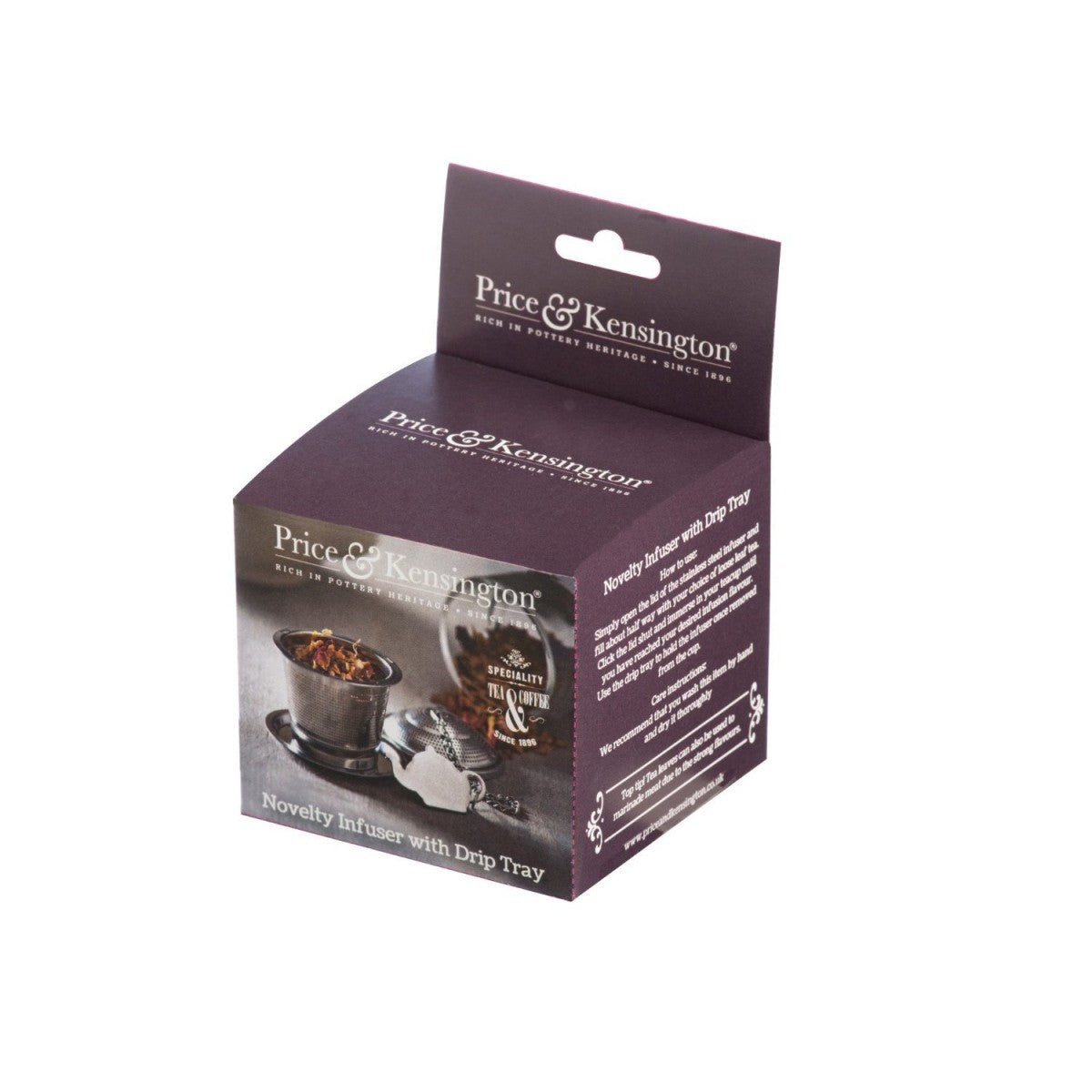 Image - Price & Kensington Speciality Tea Novelty Infuser with Drip Tray, Stainless Steel