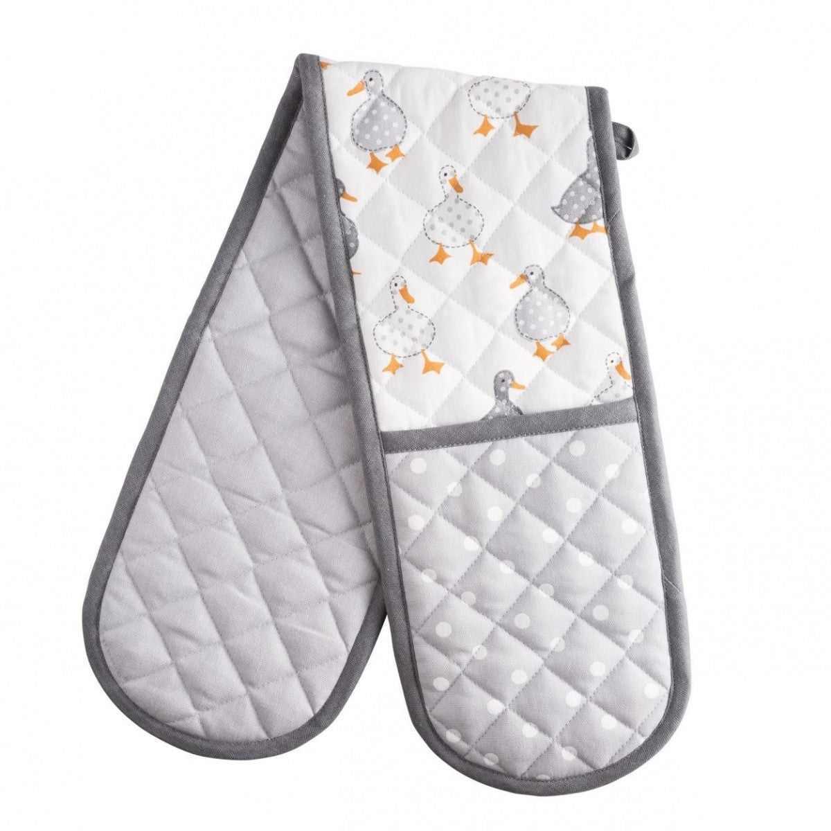 Image - Price & Kensington Madison Double Oven Glove, Grey