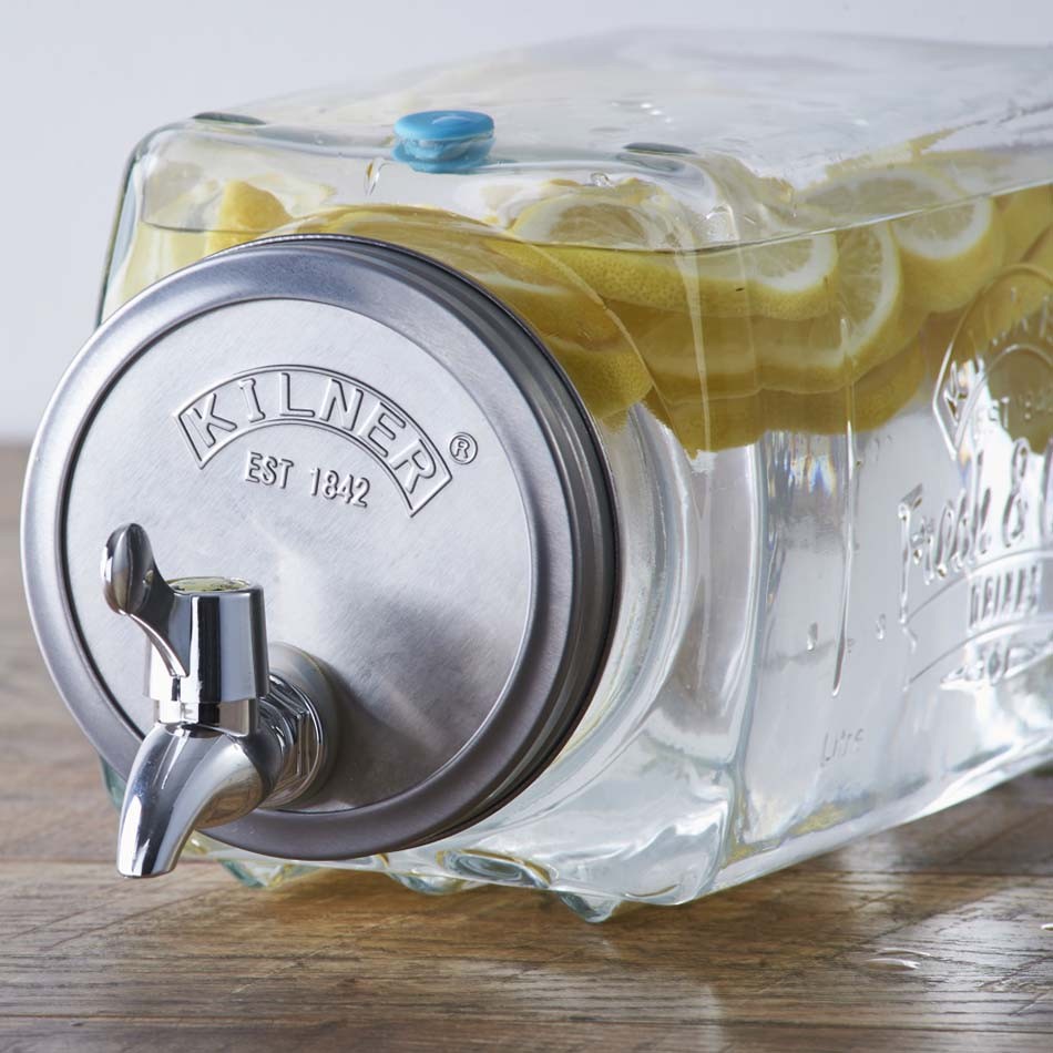 Image - Kilner Glass Fridge Drinks Dispenser, 3L, Clear