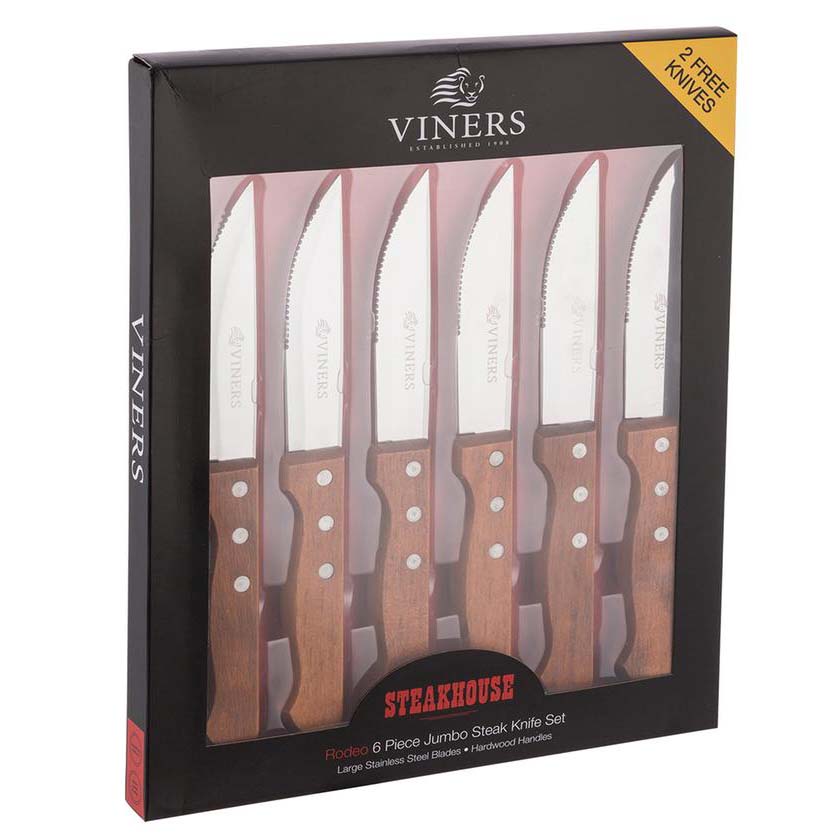 Image - Viners Rodeo American Steakhouse Style Six piece Jumbo Steak Knife Set