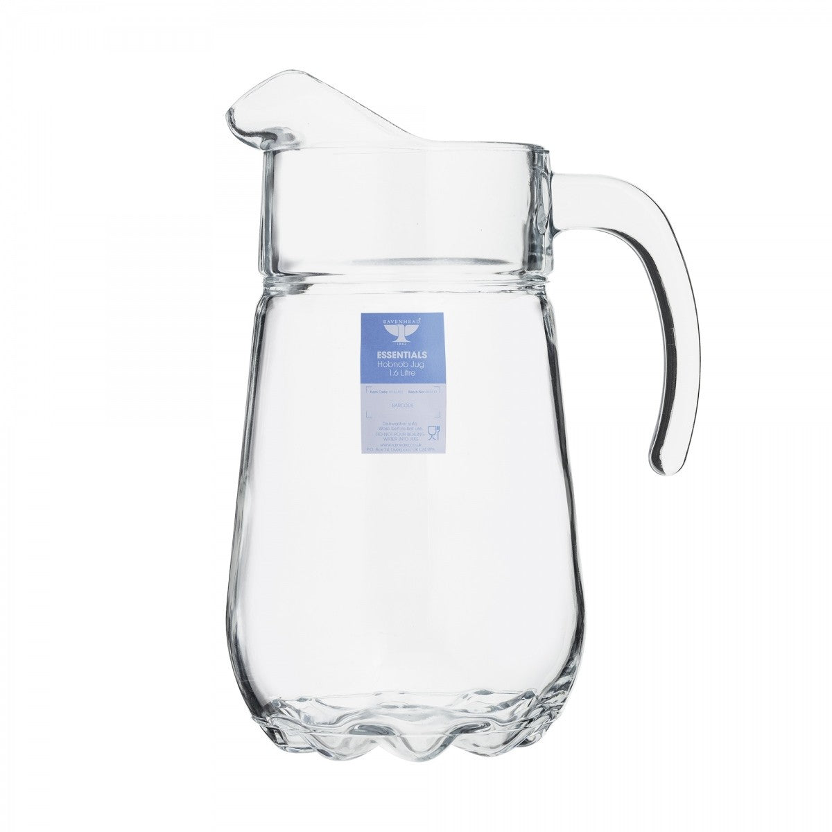 Image - Essentials Hobnob Jug 1.6L, Transparent
