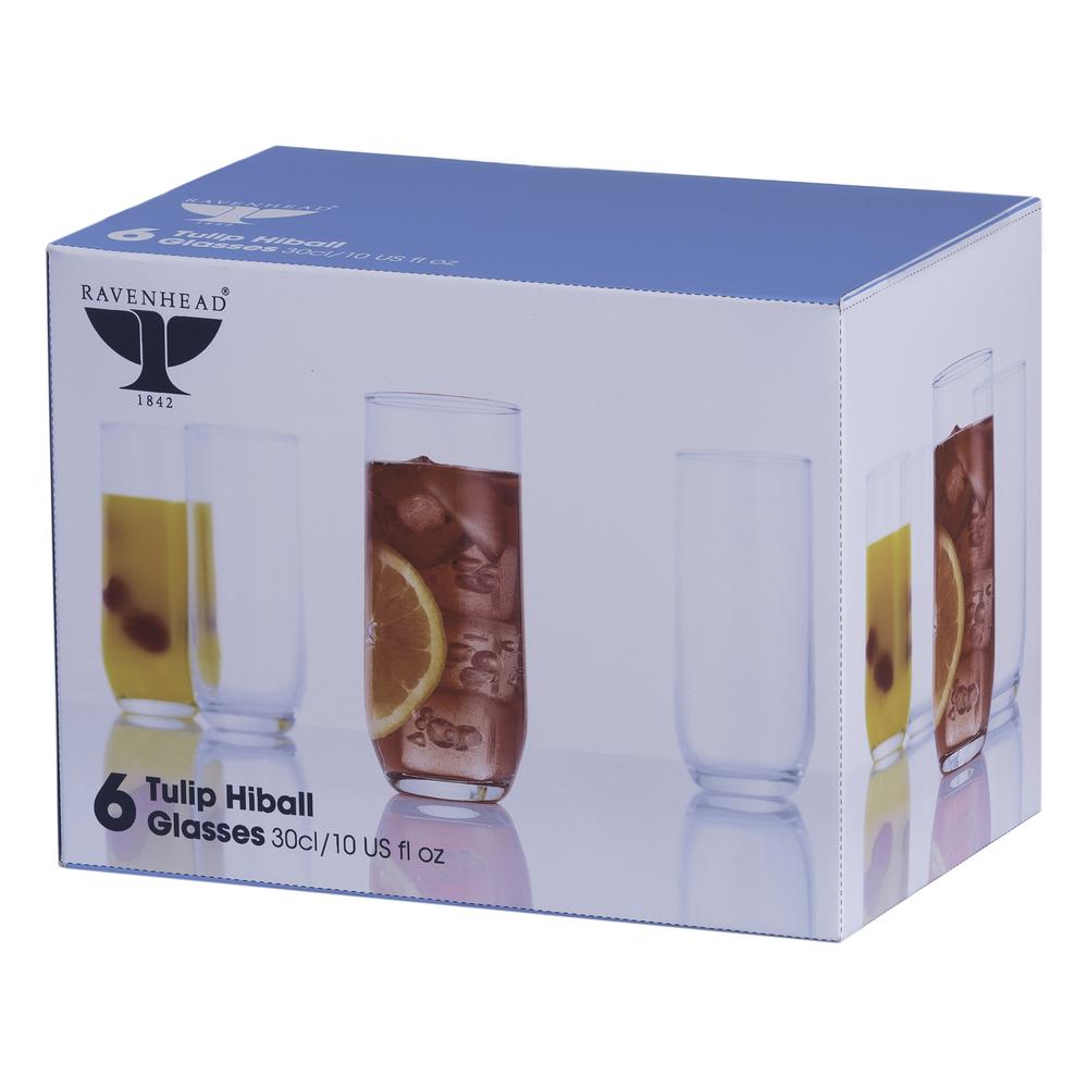 Image - Ravenhead Tulip Set of 6 Hiball Glasses, 30cl