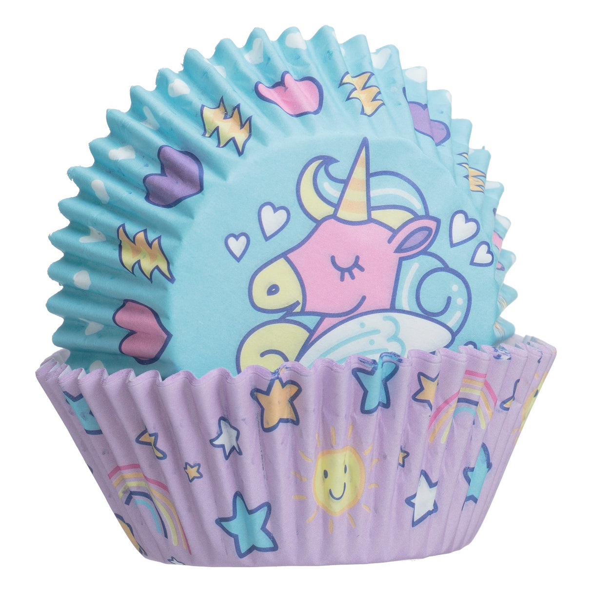 Mason Cash Unicorn Cupcake Cases And Toppers, Set of 48