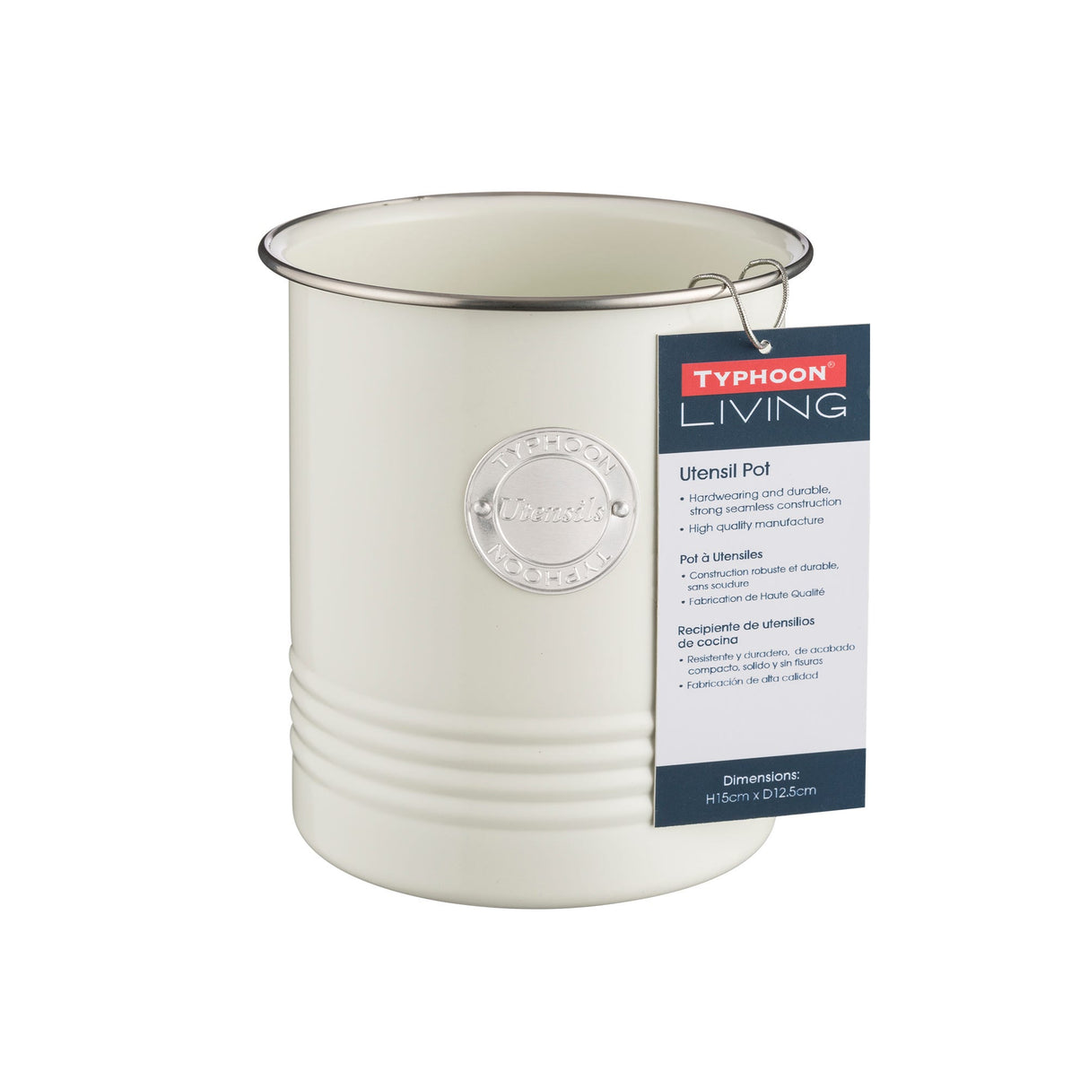 Typhoon Living Utensil Pot, Cream