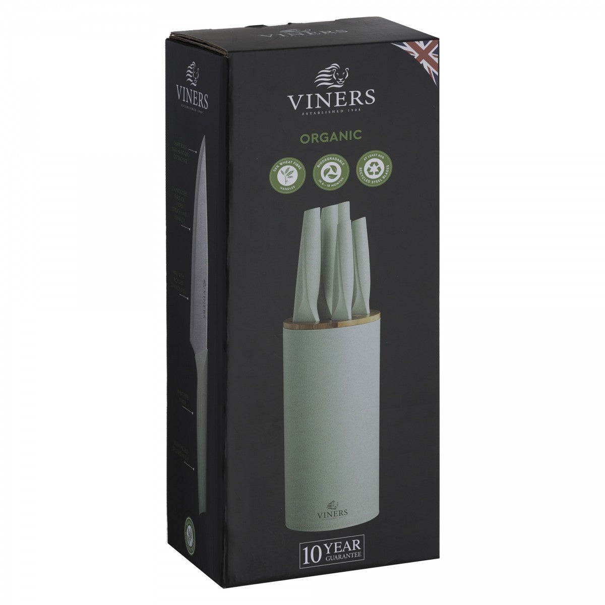 Image - Viners Organic Natural 6pce Knife Block Set