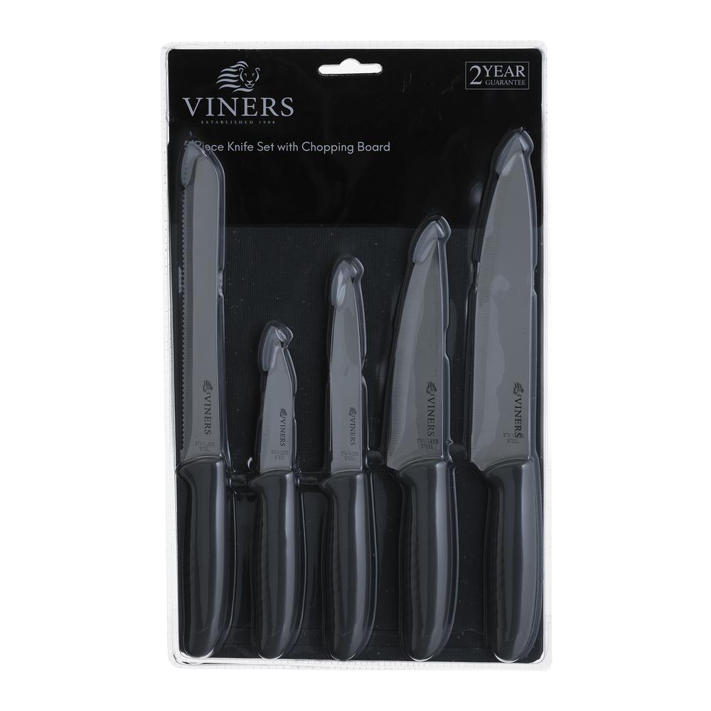 Image - VINERS Speckle 5pc Knife Set with Chopping Board