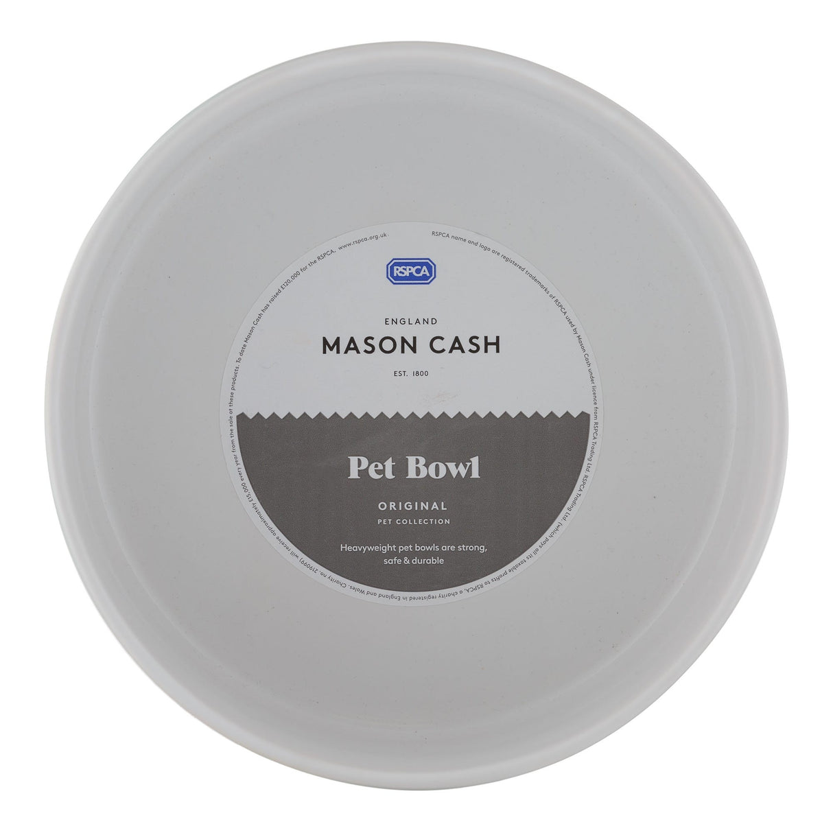 Mason Cash Polka Dot Dog Bowl, Sage, 18cm