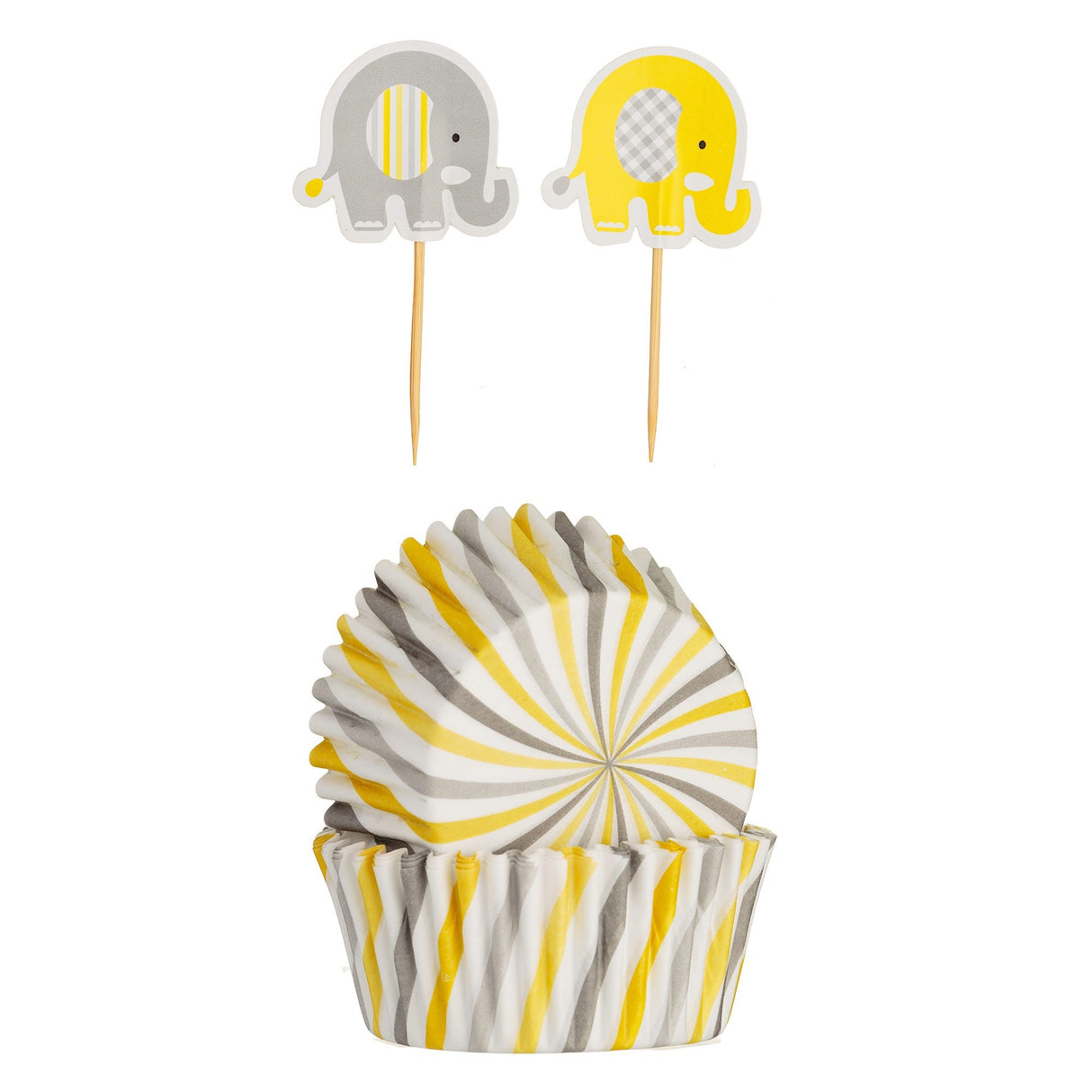 Mason Cash Elephant Cupcake Case & Toppers, 48 Pieces