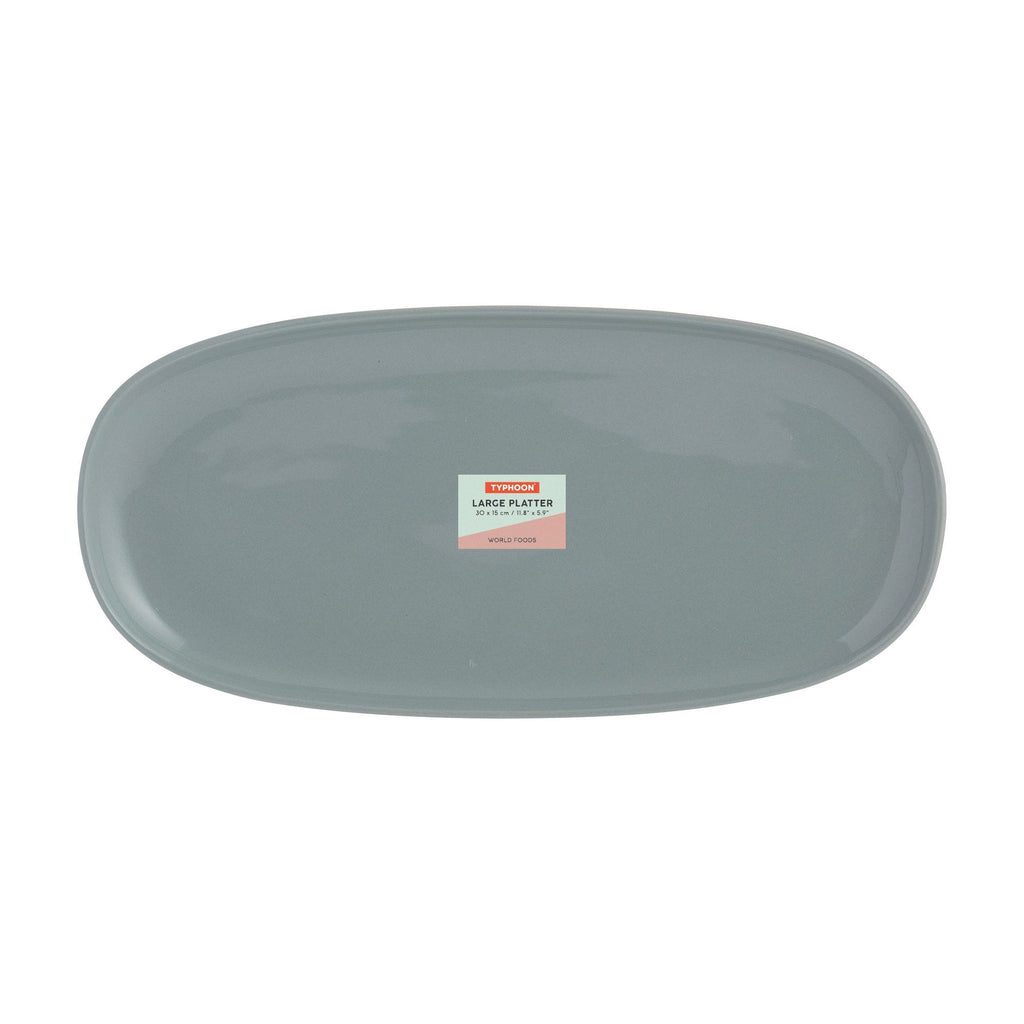 Typhoon World Foods Stoneware Large Platter, Blue