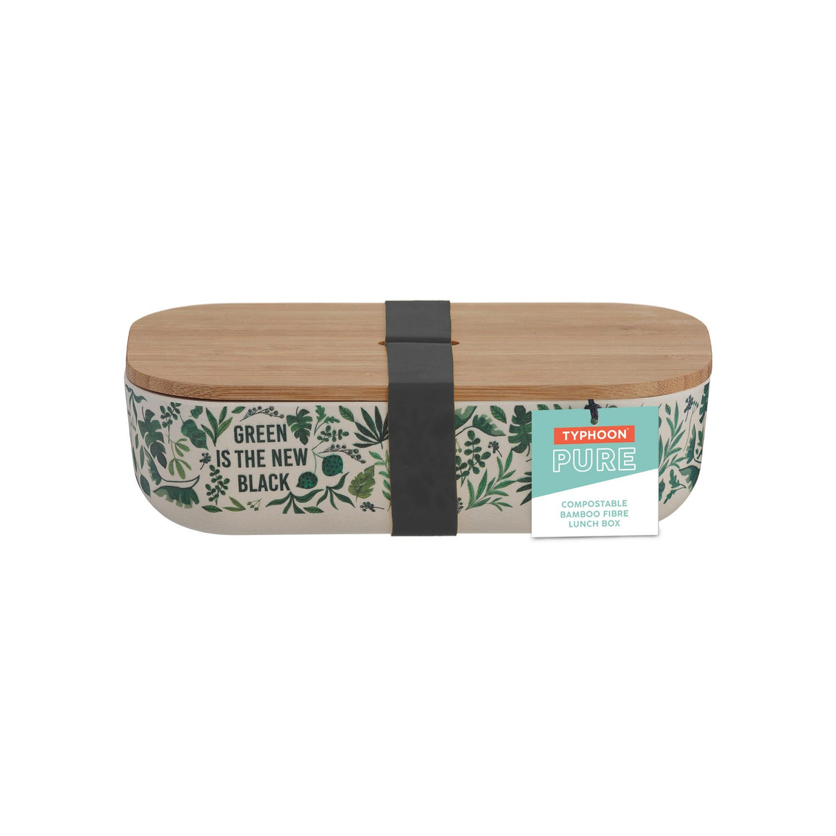 Typhoon Pure Green New Black Bamboo Fibre Lunch Box