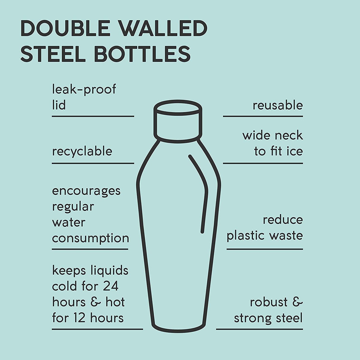 Typhoon Pure Double Wall, 500ml, Black