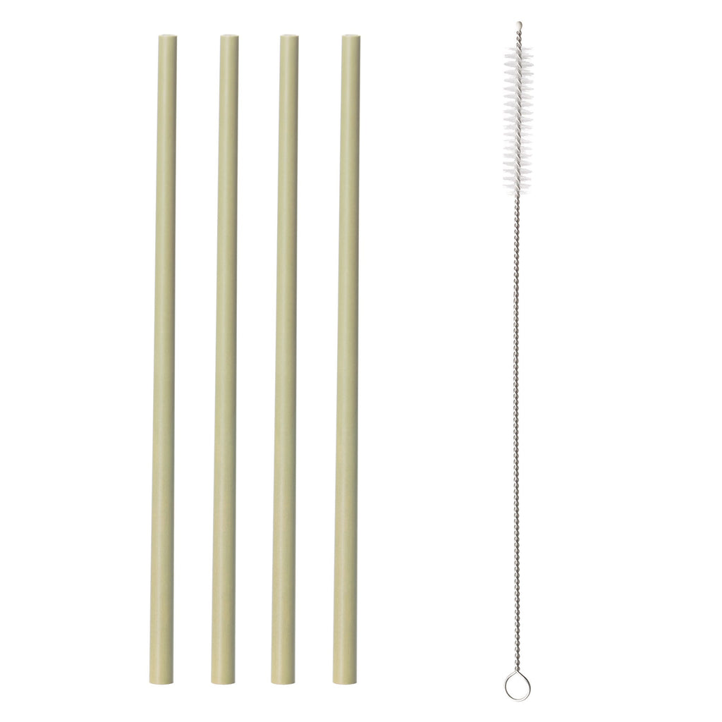 Typhoon Bamboo Straight Straws, Set of 4