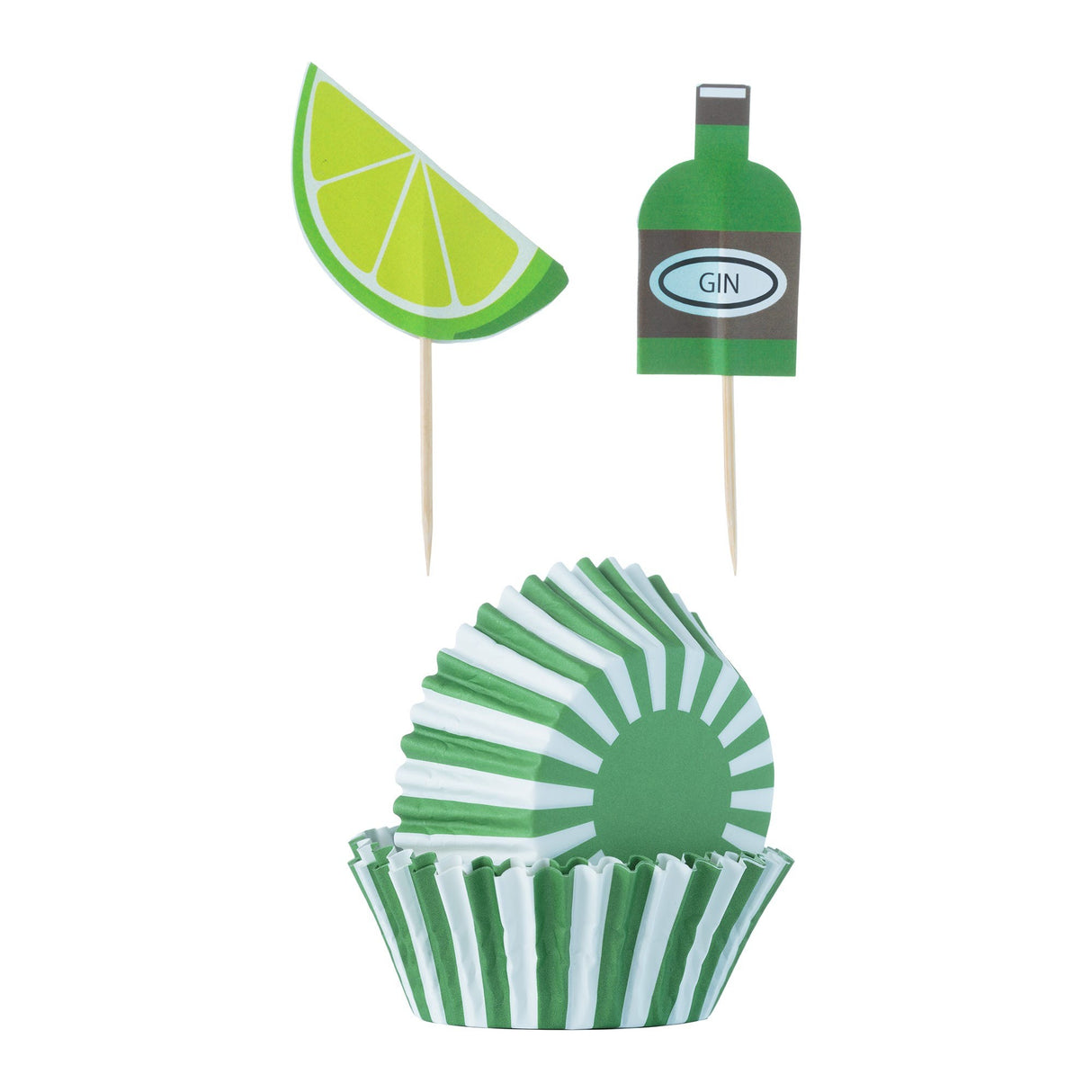 Mason Cash Gin & Tonic Cupcake Case & Toppers, 48 Piece