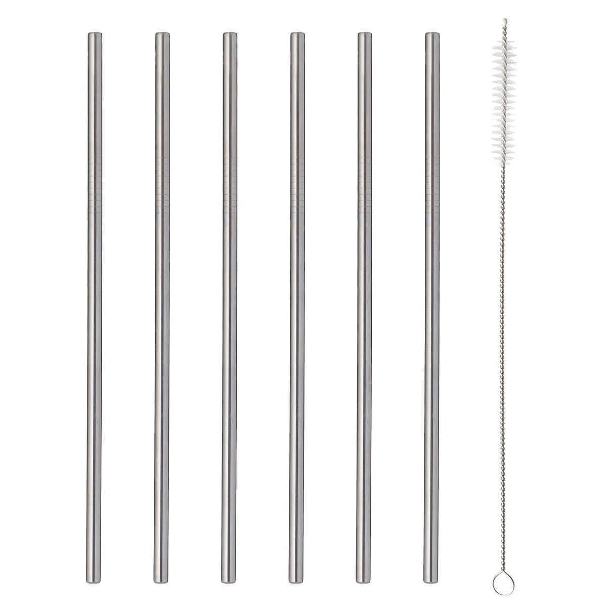 Image - Viners Barware 6pce Long Steel Drinking Straws Gift